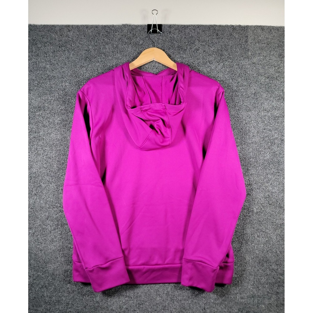 Under Armour Hoodie Sweatshirt Womens Medium Purple Loose Fit UA Fleece Pullover - Picture 3 of 13